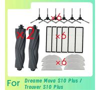 Lot de 20 brosses latérales de rechange compatibles avec le robot aspirateur Dreame Mova S10 Plus / Trouver S10 Plus
