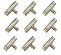 Lot de 20 buses de brumisation haute pression pour système de refroidissement avec té de buse de brumisation à verrouillage coulissant 3/8", buses de brumisation filetées 3/16" en acier inox