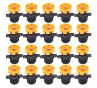 Lot de 20 buses de brumisation offrant une atomisation fine et une distribution d'eau pour les besoins d'irrigation en serre et en extérieur (orange)
