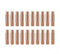 Lot de 20 buses de contact M6 x 24 mm en cuivre pour torche 15AK MIG MAG compatible avec équipement de soudage MB15AK (1 mm)