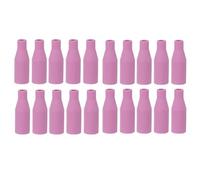 Lot de 20 buses de torche de soudage pour Mig Mag Ak14 Ak15 Mb14 Mb15 Lux Merkle Gys pour Metabo Telwin Ewm Buse de gaz en céramique rose avec haute conductivité thermique et sécurité d'isolation