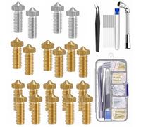 Lot de 20 buses d'imprimante 3D - En acier inoxydable et laiton - Pour Volcano Anycubic Vyper Kobra Max Artillery Phaetus Rapido Kobra 2..