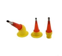 Lot de 20 buses en caoutchouc réutilisables avec buses en acier inoxydable pour une application précise du mastic dans la colle de verre, les carreaux de céramique et les joints en silicone