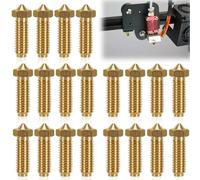 Lot de 20 buses pour imprimante 3D Kobra 2, buses en laiton Nozzle, 4 buses en acier trempé de 0,4 mm, 0,2 mm, 0,6 mm, 0,8 mm et 0,4 mm pour imprimante Volcano, Anycubic, Vyper