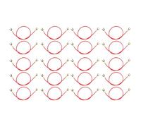 Lot de 20 câbles à pince en forme de fourchette pour tester le courant des circuits d'expérimentation pour l'enseignement, la démonstration, les outils de test de conductivité