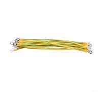 Lot de 20 câbles de terre solaires Bvr avec bornes 10, 12, 14 AWG, câble flexible en cuivre étamé, couleur jaune et vert, pour système de panneau PV, kit de connexion de mise à la terre (4 mm2-30 cm)