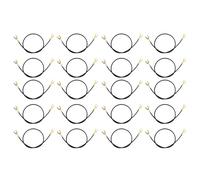 Lot de 20 câbles de test à double extrémité en forme de fourchette - 21 cm de long - Pour test de courant électrique - Câbles d'alimentation - Outils de connexion de laboratoire