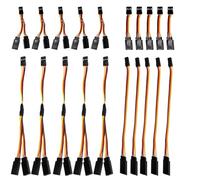 Lot de 20 câbles d'extension servo et répartiteur de harnais en Y pour drone de voiture RC - Compatible avec JR Futaba Spektrum (1,97 nch/15,9 cm)