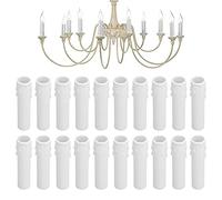 Lot de 20 cache-bougies, manchons de 10,2 cm, simulation de goutte de cire, cache-bougie E12, matériau ABS ignifuge et résistant à la chaleur, pour remplacement de lustre