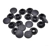 Lot de 20 cache-boulons hexagonaux pour vis et écrous hexagonaux pour fixations M5-M14, noir (14)
