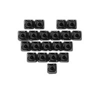 Lot de 20 cache-touches en forme de tête de chat transparent PBT pour clavier mécanique (noir)