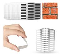 Lot de 20 cache-trous pour murs de briques, 6,81 x 7,9 cm en acier inoxydable pour trous de larmes de différentes tailles, empêche les souris, les abeilles et de nombreux insectes d'entrer