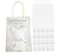 Lot de 20 cadeaux de fête prénatale, 30, 5 x 30, 5 cm, serviettes douces en forme d'ours mignon avec sac exquis pour mariage, remise diplôme, Saint-Valentin, fournitures d'anniversaire, serviettes