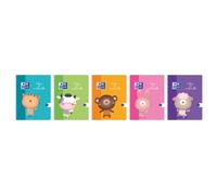 Lot de 20 Cahier Maternelle Color Life piqué 17x22, 32p./16 feuilles 90g/m², DL 3/10, visuels assortis (5)