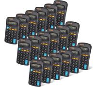 Lot de 20 Calculatrices de Poche,Calculatrices de Base à 4 Fonctions,Mini Calculatrices à Affichage 8 Chiffres,Portables pour Étudiants,Enfants,École,Maison,Bureau,Outils de Comptabilité (Noir