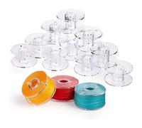 Lot de 20 Canette Machine a Coudre pour Brother Singer Kenmore Janome la Plupart des Machines à Coudre (Transparente)
