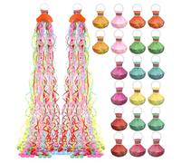 Lot de 20 canons à confettis d'anniversaire serpentins pour mariages, anniversaires et fêtes du Nouvel An