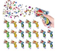 Lot de 20 canons à confettis - Pistolet à confettis - Feux d'artifice de table d'intérieur - Bombe à confettis portable - Papier à paillettes pour carnaval, mariage, fêtes
