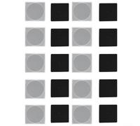 Lot de 20 capsules carrées avec inserts en mousse réglables, porte-pièces en plastique transparent pour rangement numismatique, conteneurs de protection pour 16 mm-40 mm de diamètre (D)