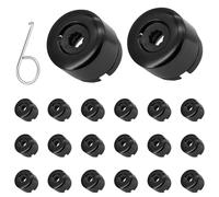 Lot de 20 Capuchon Boulon Roue, Cache écrou 19 mm, Capuchons d'écrous de Roue de Voiture, avec outil de retrait, pour Volkswagen Touareg (Noir)
