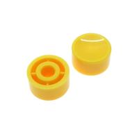 Lot de 20 capuchons bouton tactiles A17, trou intérieur 3,2/3,4 mm, multicolores, concaves, 5, x 10, for interrupteur tactile rond 6(Yellow,Bore diameter 3.2 mm)