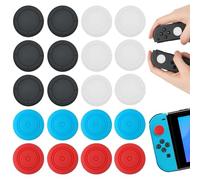 Lot de 20 capuchons de joystick compatibles avec les embouts de manette PS5 - Compatibles avec les capuchons de manette Switch - Multicolore - Pour une installation facile (noir/blanc/rouge/bleu)