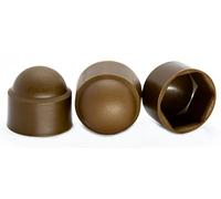 Lot de 20 capuchons de protection en plastique pour écrous et boulons M6 (clé de 10 mm) Marron