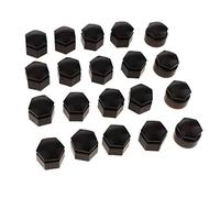 Lot de 20 capuchons de protection pour écrous de roue de voiture Noir 22 mm