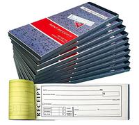 Lot de 20 carnets de reçus de location avec copie carbone en 2 parties 50 ensembles Dimensions : 20,3 x 7 cm