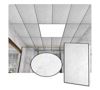 Lot de 20 carreaux de plafond en aluminium léger pour cuisine et salle de bain commerciales, panneaux décoratifs lavables pour bureau, gris-E (30 x 60 cm) - Solution de revêtement durable et élégante