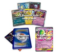 Lot de 20 cartes à collectionner Ultimate Shiny - 5 cartes holographiques + 1 carte rare ultra brillante + carte Card Shield - Compatible avec JCC Pokémon
