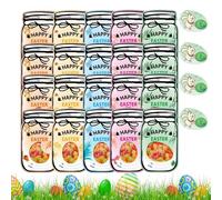 Lot de 20 cartes de Pâques pour - Fête du printemps - Pour fête - Porte-bonbons avec bandes adhésives - Pour , adultes, adolescents, recherche d'œufs - Chocolat