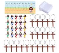 Lot de 20 Cartes de vœux Jésus, Petits Jouets Jésus, Cartes de vœux Jésus, Petits Cadeaux de fête pour Jeu de Cache, Figurines de Collection pour et