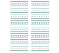 Lot de 20 cartes d'entraînement pour opérations mathématiques inscriptibles, aide pédagogique, cours à domicile, lignes numérotées
