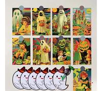 Lot de 20 cartes postales de collection classique, cartes postales anciennes d'Halloween pour enfants, cartes postales pour cartes en papier DIY, 50 cartes de bonbon