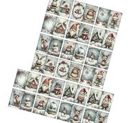 Lot de 20 cartes postales de Noël Merry Snow Nain avec scènes d'hiver et papier Jolis motifs nains pour les fêtes sur le thème du pays des merveilles