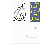 Lot de 20 cartes postales trigonométriques mathématiques Vector Illustration banane