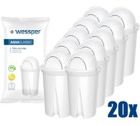 Lot de 20 Cartouche pour Carafe filtrante BRITA Classic Wessper AquaClassic