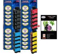 Lot de 20 cartouches compatibles pour Brother LC900 / LC 900 + Pack de 20 papiers photos A6 Brillant 230gr Pack G
