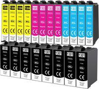 Lot De 20 Cartouches D'Encre 13Xl Compatibles Avec Epson T1301 T1302 T1303 T1304 Pour Stylus Sx525Wd Sx535Wd Sx620Fw Office B42Wd Bx925Fwd Bx635Fwd Workforce Wf-3520Dwf Wf-7525 Wf-7015