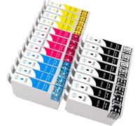 Lot De 20 Cartouches D'Encre Compatibles Epson T129 E129 Pour Workforce Wf-7015 Wf-7525 Stylus Office Sx420W Sx425W Sx435W Sx440W Sx525W Tyler Office Bx625 Bx925[ENC945548]
