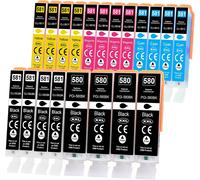 Lot De 20 Cartouches D'Encre Pgi-580 Cli-581 Pour Canon 580Xl 581Xl Multipack Pour Canon Ts6350 Pour Pixma Tr7550 Tr8500 Tr8550 Ts705 Ts705A Ts6250 Ts6300 Ts6350A