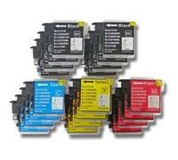 Lot de 20 cartouches d'encre pour imprimante Brother DCP-J715, DCP-J715W. Remplace : LC980, LC985, LC1100. G