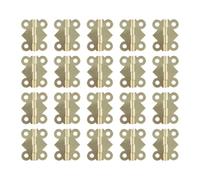 Lot De 20 Charnières D'armoire Rétro, 20 X 25 Mm Vinatge Mini Charnières De Porte En Fer Pour Porte De Maison De Poupée, Mini Pièces De Charnières De Boîte à Bijoux Décoratives Petite Mini Charnières