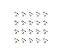 Emuca - Kit charnière droite X91N avec supplément de montage mixte, nickelé, ouverture à 105º, acier, 20 pièc.