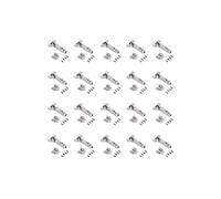 Emuca - Kit charnière droite X92N avec complément, Complément à visser, Angle d'ouverture 105⁰. Nickelé, Acier, 20 pièc.