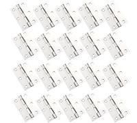 Lot de 20 charnières pliables de 5,1 cm en acier inoxydable pour porte et fenêtre avec 120 vis