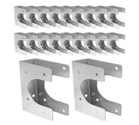 Lot de 20 chaussures de support galvanisées très résistantes pour soutenir les supports, plaque à clous pour la construction de cadres, pour plomberie, tuyauterie, installation électrique dans le