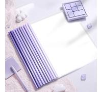 Lot de 20 chemises à pince A4 pour relieur thermique, largeur du dos 10 mm, couverture transparente A4, classeur de candidature pour bureau, école, fichiers, documents (Violet)