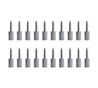 Lot de 20 chevilles de support d'étagère auto-taraudeuses pour plateau stratifié intégré avec couvercle anti-poussière pour armoire, maison, cuisine, meubles
